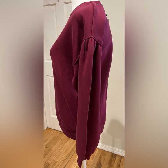 Zara Kids Maroon Bow Detail & Puff Arm Sleeve Sweater Size 13-14 NWT - Picture 4 of 9